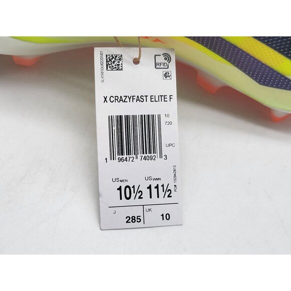 Adidas X Crazyfast Pro FG Solar Energy Pack IG0601 Soccer‎ Cleats Mens Size 10.5 main image 10